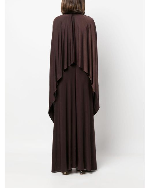 Siedres Brown Erya Cut-out Jersey Long Dress