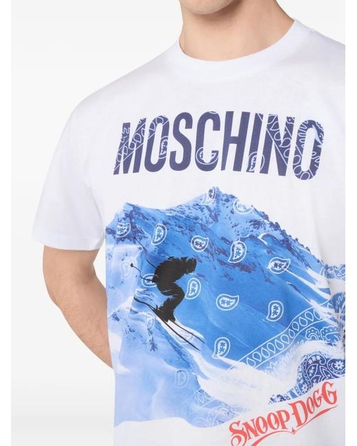 Moschino Blue X Snoop Dogg Graphic-Print T-Shirt for men