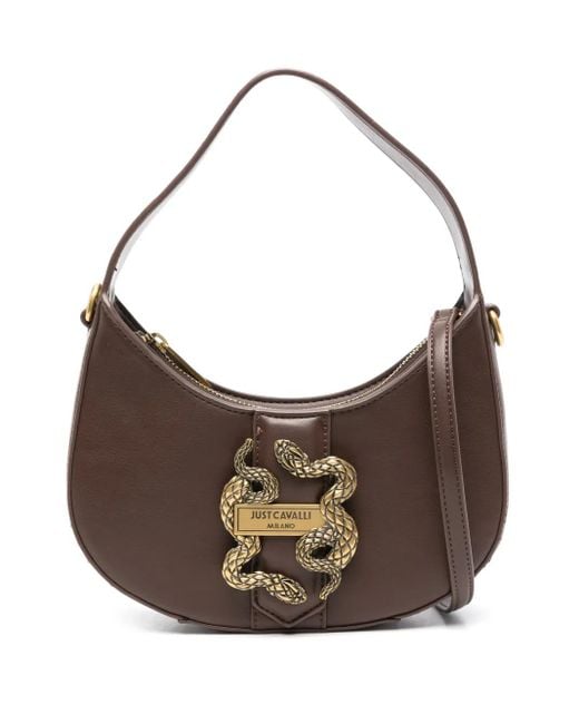 Just Cavalli ロゴバックル ハンドバッグ Brown