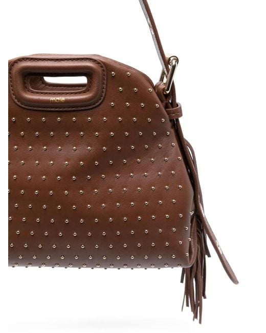 Maje Brown Mini Sac Miss M À Détails De Clous