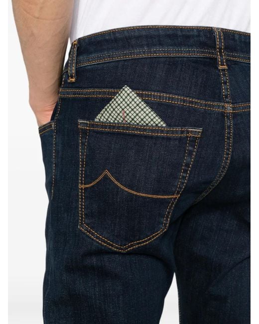 Jacob Cohen Blue Five-Pocket Jeans for men