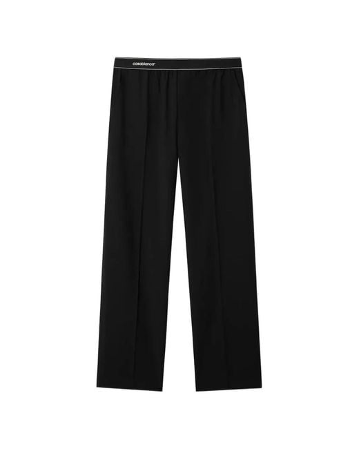 Casablanca Black Wool Sports Trousers for men