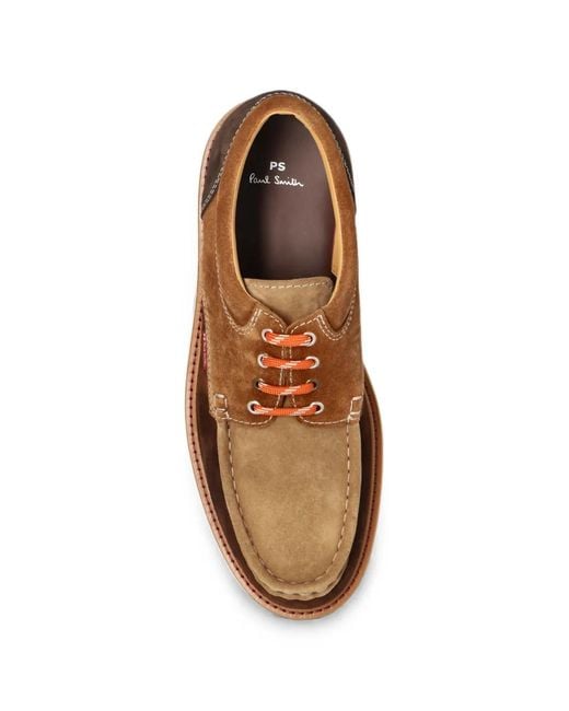 Paul Smith Brown Rooster Suede Loafers for men