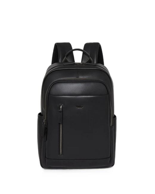 Osprey Black Hudson Leather Zip-Fastening Backpack for men
