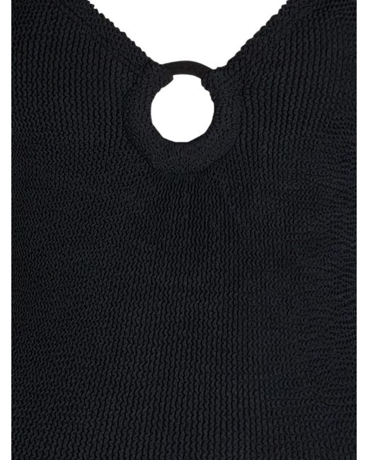 Hunza G Black Cenile Ring Swimsuit