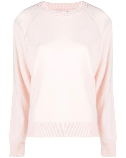 Barrie Pink Crew-Neck Cashmere Jumper