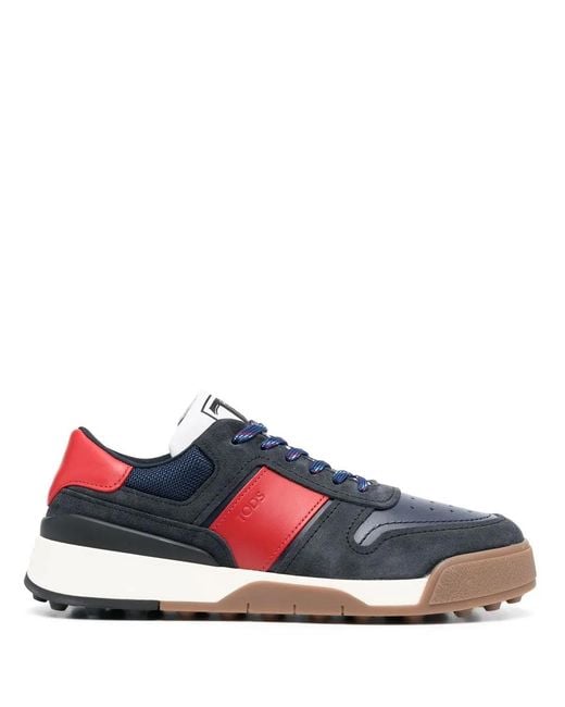 Tod's Blue Panelled-Design Low-Top Sneakers for men