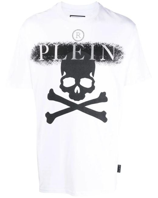 Philipp Plein White Short Sleeve T-Shirt for men