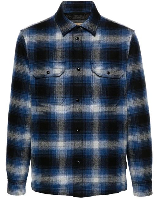 Woolrich Blue Alaskan Shirt Jacket for men