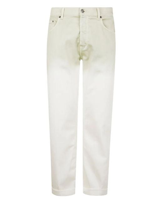 Dondup White Cotton Jeans for men