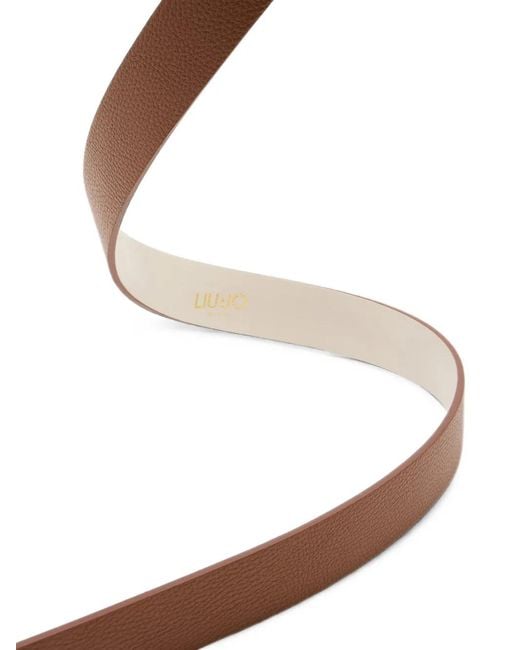 Liu Jo White Logo-Plaque Belt