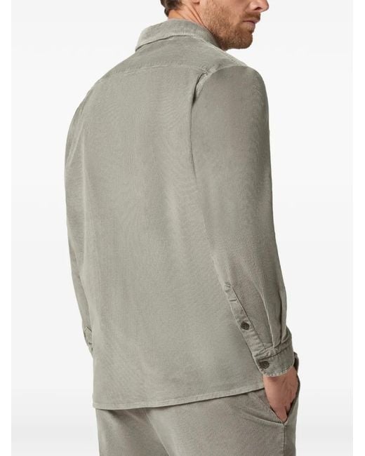 Paul & Shark Gray Corduroy-Effect Shirt for men