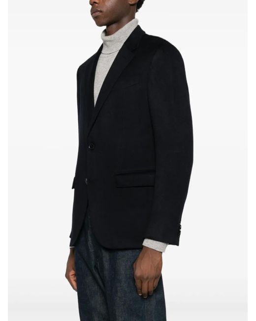 Zegna Black Buttoned Cashmere Jacket for men