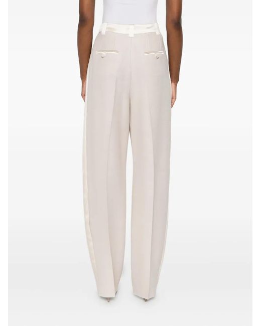 Marella White Panelled Trousers
