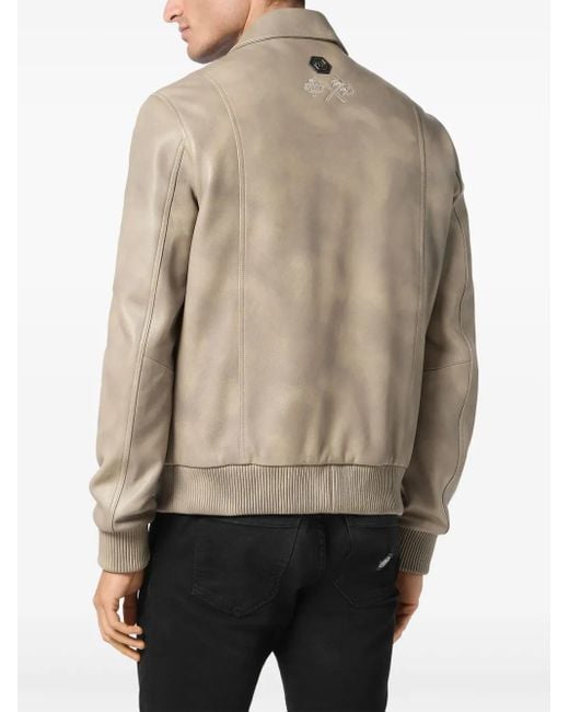 Philipp Plein Brown Coster Bomber Jacket for men