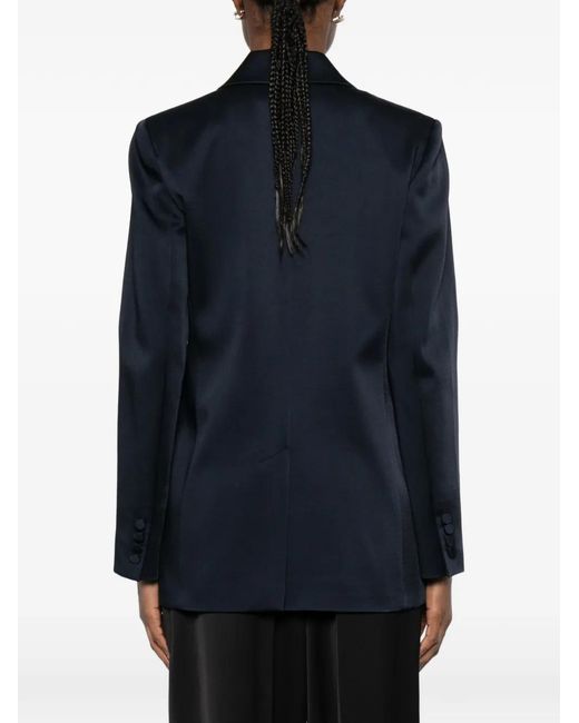 Max Mara Blue Blazer Msealbino À Simple Boutonnage
