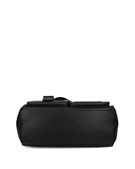 Karl Lagerfeld Black Buckle-Detail Pocket Shoulder Bag