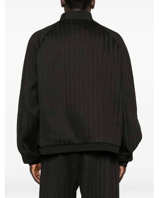 Chaqueta A Rayas Con Cremallera MADFRENZY de hombre de color Black