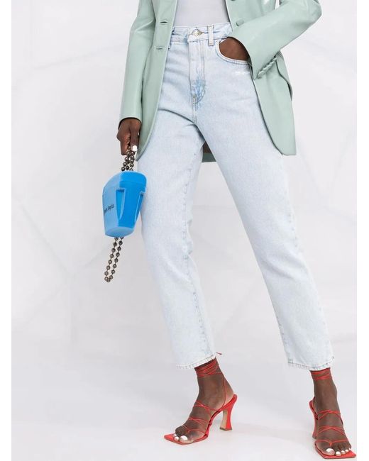 Off-White c/o Virgil Abloh Blue Diag Straight Leg Light Jeans