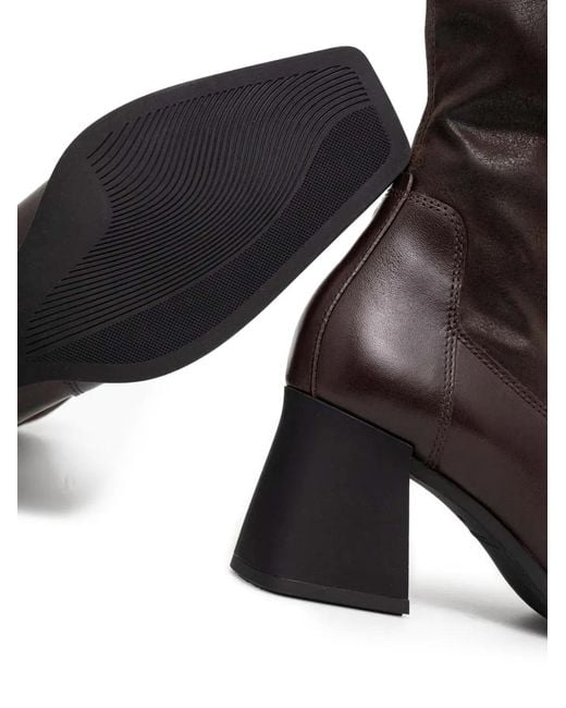 Vagabond Brown Hedda Square-Toe Ankle Boots