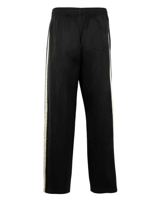 Bode Black Satin Track Pants for men