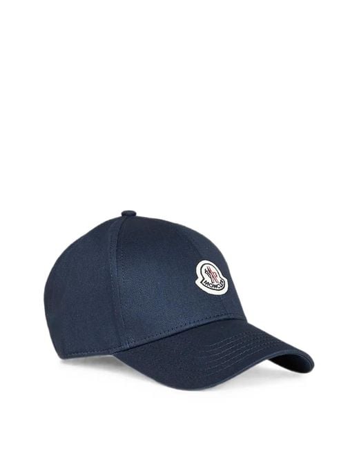 Moncler Blue Logo-Patch Baseball Cap for men