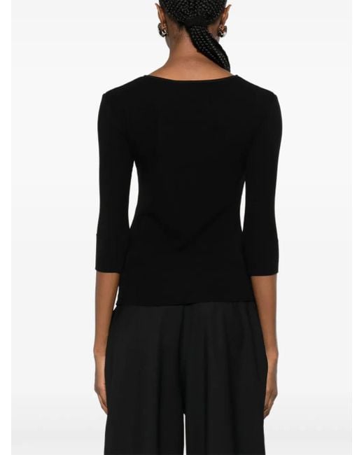 IRO Black Rosaria Polo Top