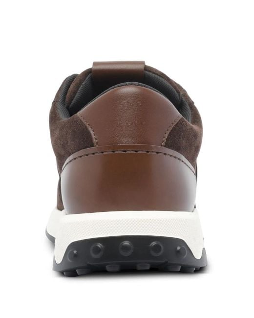 Tod's Brown Panelled Sneakers for men