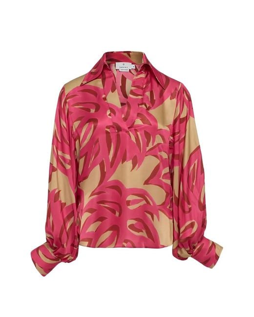 Themis Z Red Ismene Abstract-Print Blouse