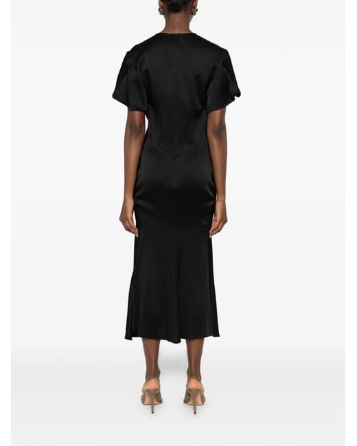 Victoria Beckham Black Eve Midi Dress