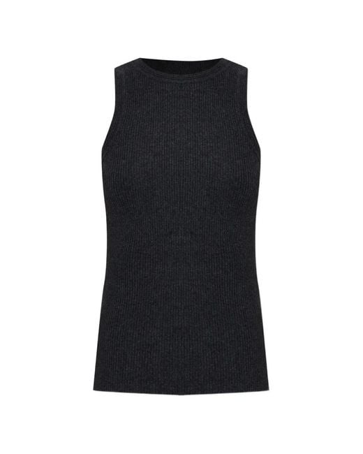 Lisa Yang Black Ribbed Tank Top