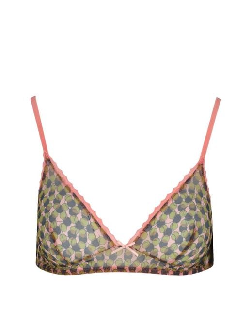 Laura Urbinati Natural Soutien-Gorge En Tulle À Pois