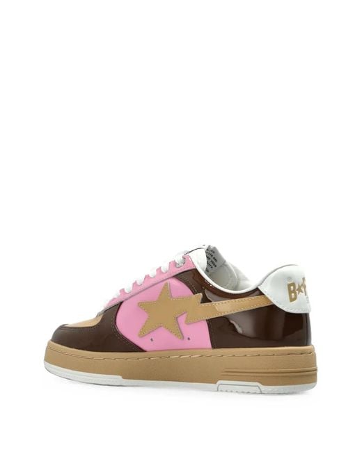 A Bathing Ape Pink Bape Sta Low-Top Sneakers