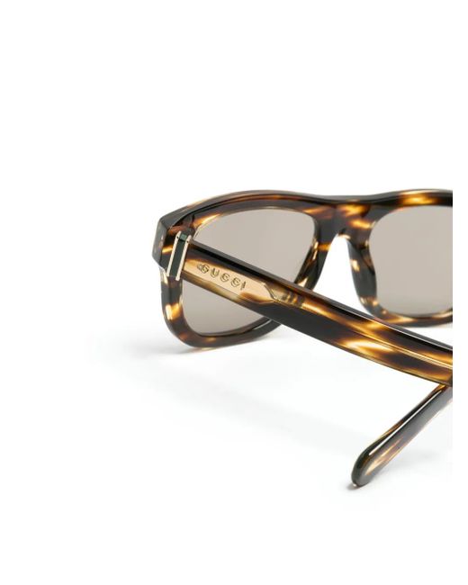 Gucci Brown Square-Frame Sunglasses for men