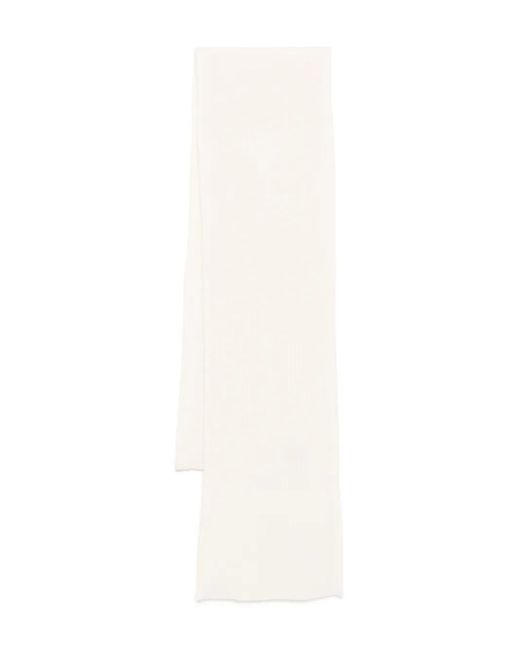 Écharpe En Maille Côtelée N.Peal Cashmere en coloris White