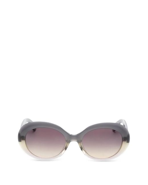 Garrett Leight Gray Portia Round-Frame Sunglasses