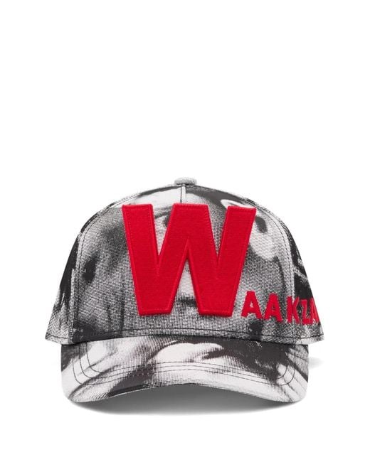 Walter Van Beirendonck Red Logo-Patch Baseball Cap for men
