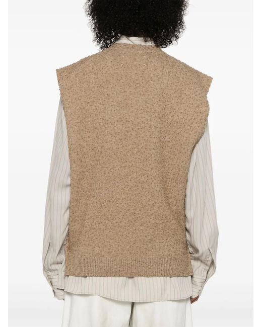 Maison Margiela Natural Piled-Knit Vest
