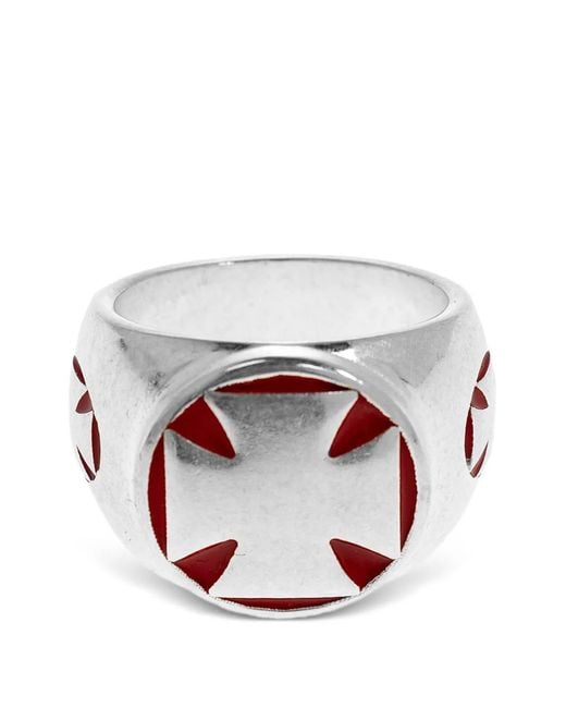 Vetements White Cross Ring