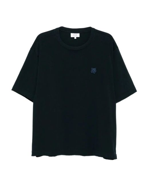 メンズ Maison Kitsuné フォックスパッチ Tシャツ Black