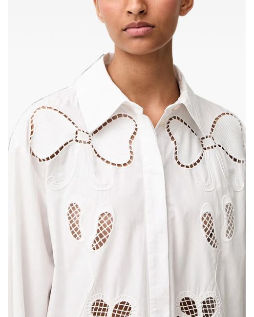 Stine Goya White Broderie-Anglaise Shirt