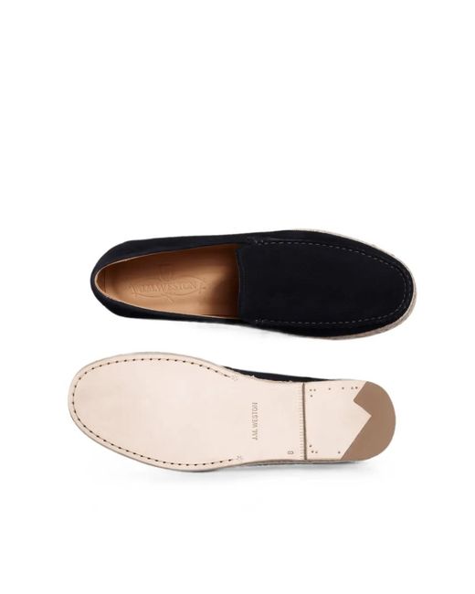 J.M. Weston White Uzes Suede Espadrilles for men