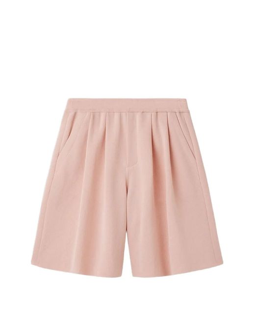 CFCL Pink Pleated Knitted Shorts for men