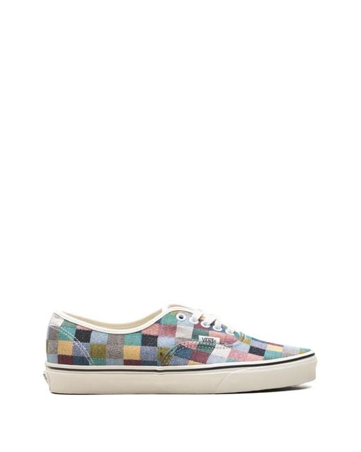 Vans White Authentic Woven Checkers Sneakers for men