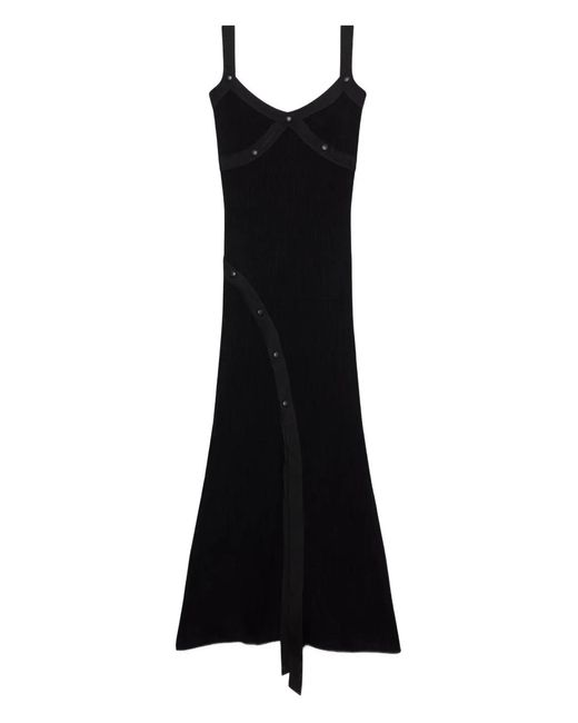 Gcds Black Button Strap Dress