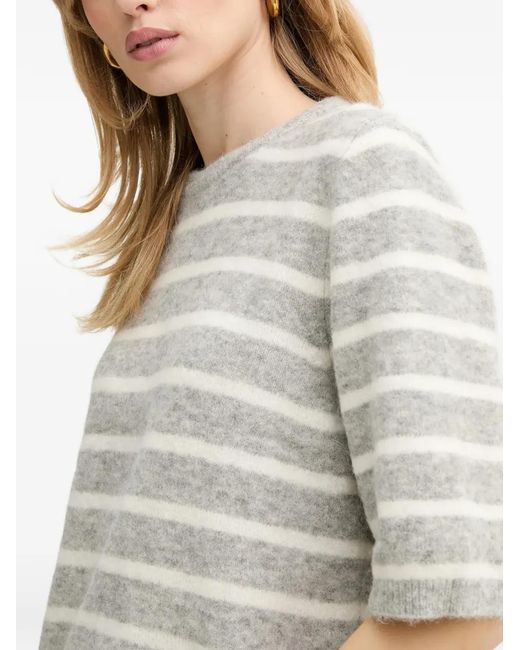 Pull Alphagz Rayures Gestuz en coloris Gray