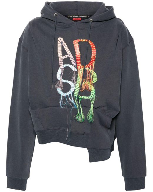 ANDERSSON BELL Gray Rework Adsb Cotton Hoodie