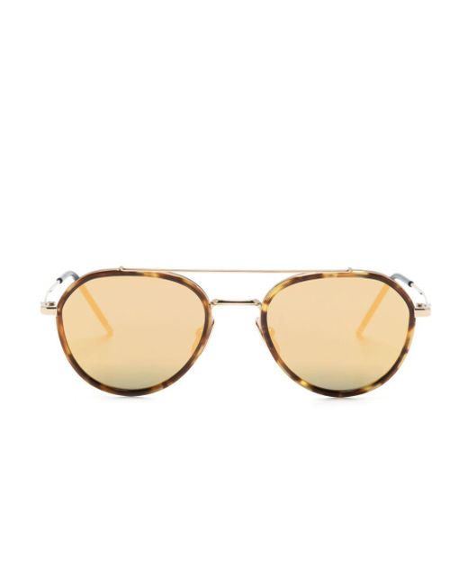 Thom Browne Natural Pilot-frame Sunglasses