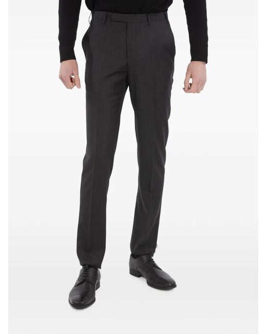 Corneliani Black Belt-Loops Tailored Trousers for men