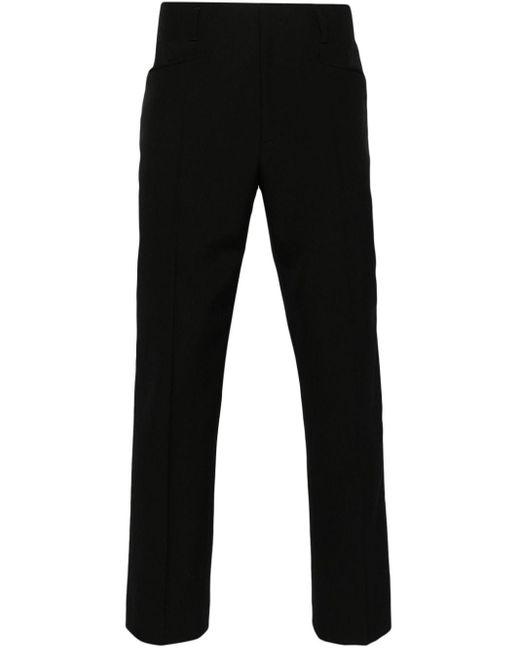 Dries Van Noten Black Mid-rise Pocket-detailed Trousers for men